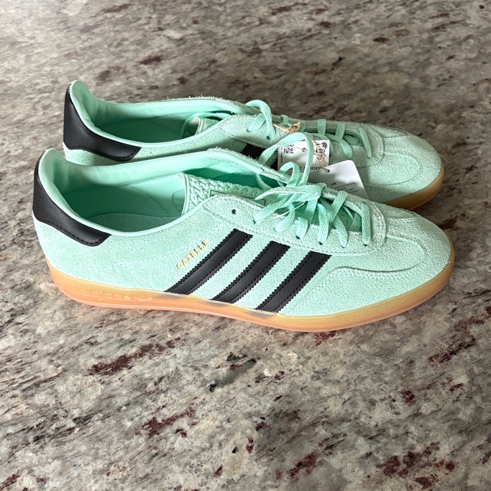 Adidas Men's Gazelle Indoor Originals Clear Mint/Black Gum